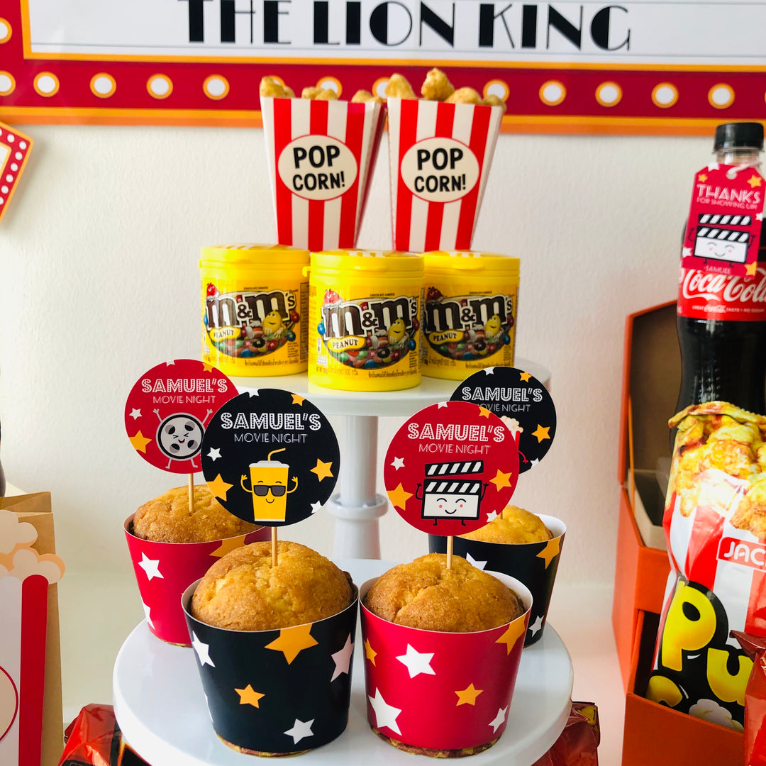 12 Vassoi Snack Cinema USA E Getta - Neon, Per Feste E Serate Film, Decorazione Compleanno - Foto 2