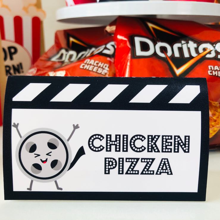 Movie Night Party Food Card