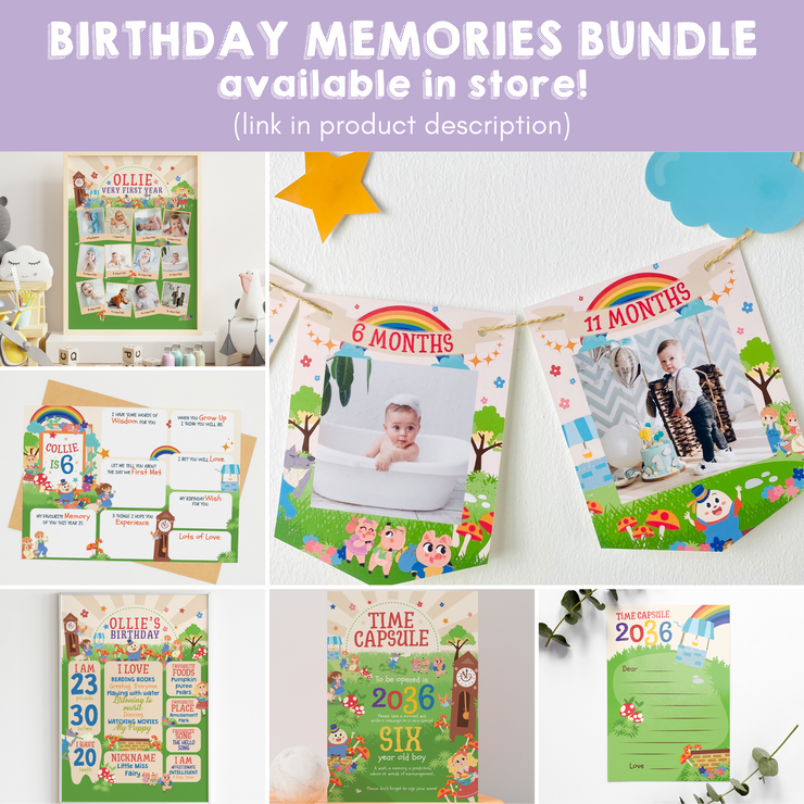 Nursery Rhyme Storybook Birthday Memories Bundle