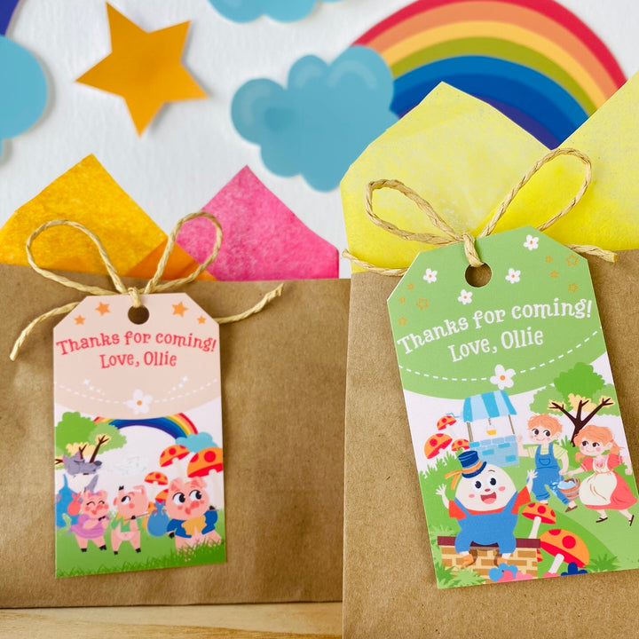 Nursery Rhyme Storybook Favor Tags