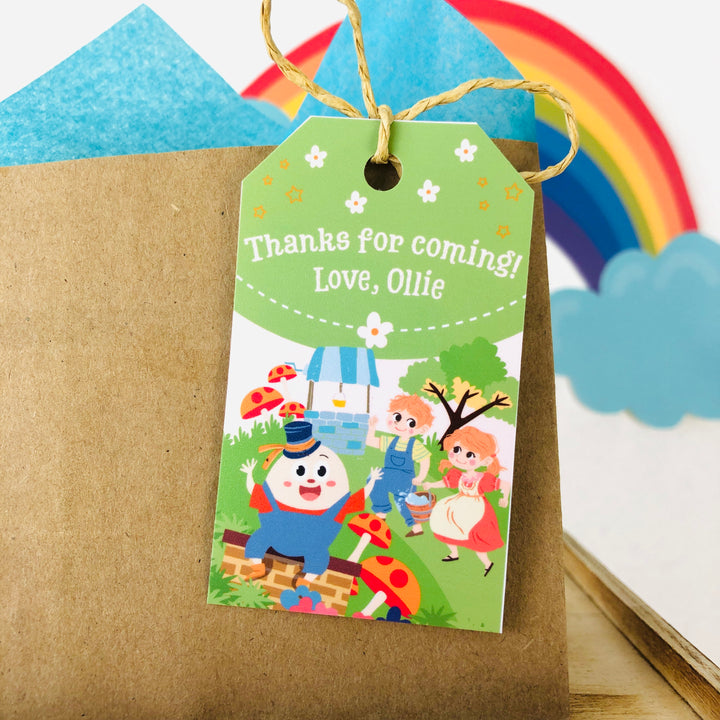 Nursery Rhyme Storybook Favor Tags