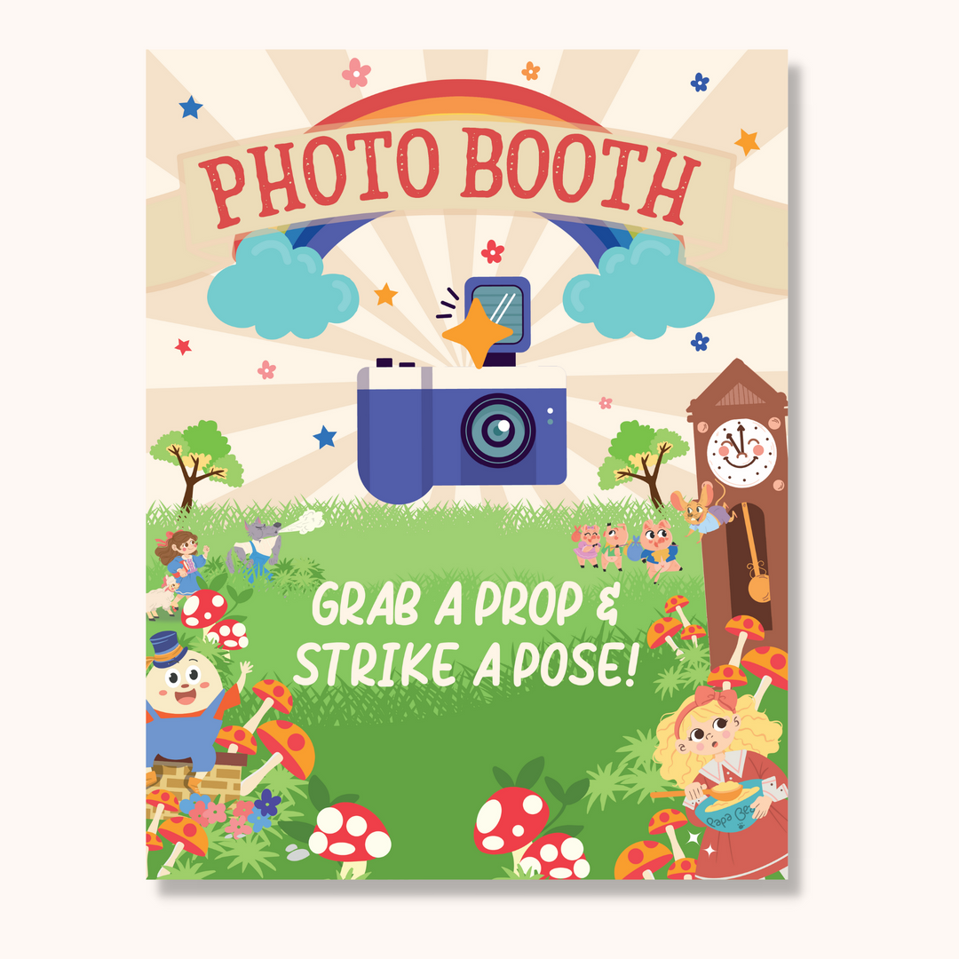 Nursery Rhyme Storybook Photo Booth Display Sign