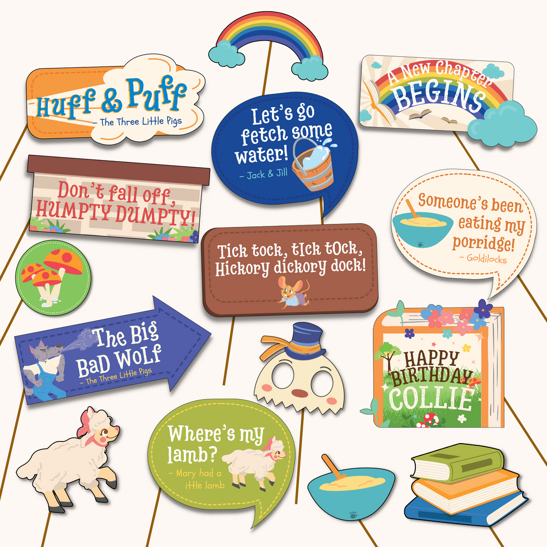 Unique Rhyming Props Nursery Rhyme Photo Props Set | Pigsy Party Decoration – PigsyParty
