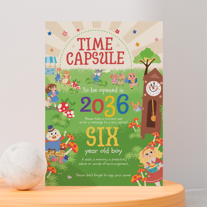 Nursery Rhyme Storybook Time Capsule Display Sign