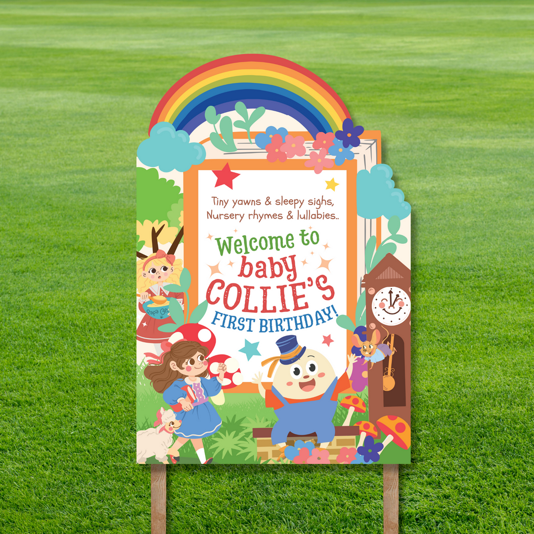 Nursery Rhyme Storybook Yard Sign