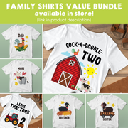 Old Macdonald Farm Birthday Shirt Designs Family Bundle