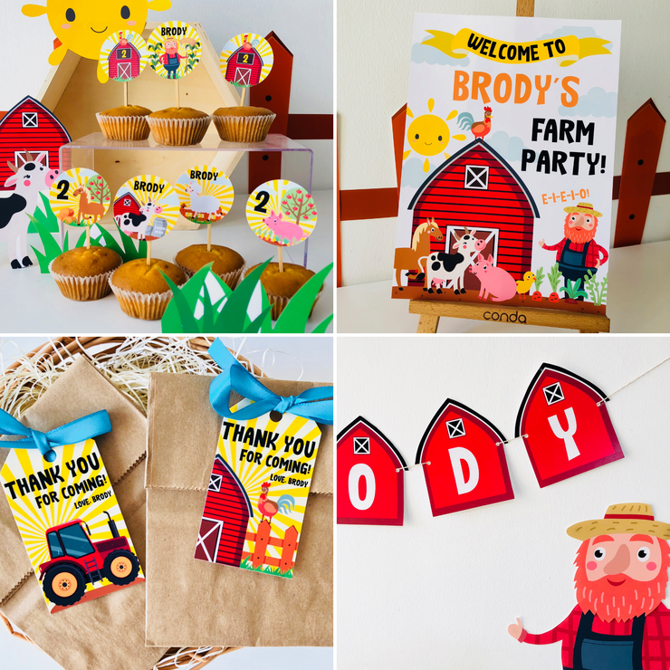 Old Macdonald Farm Party Decorations Kit