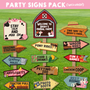 Old Macdonald Farm Party Directional Signs Pack