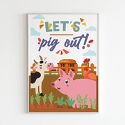 Old Macdonald Farm Poster 'Pig Out'