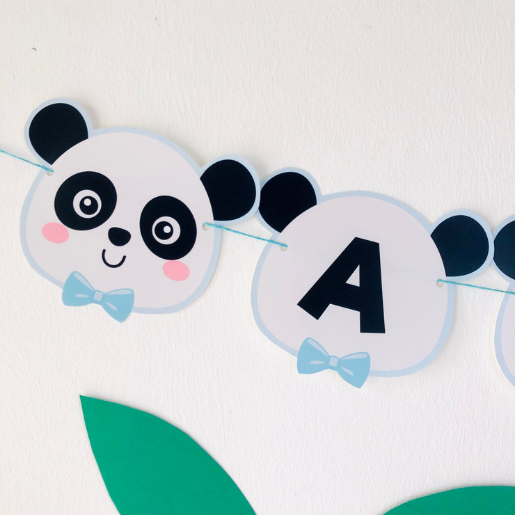 Panda Birthday Banner