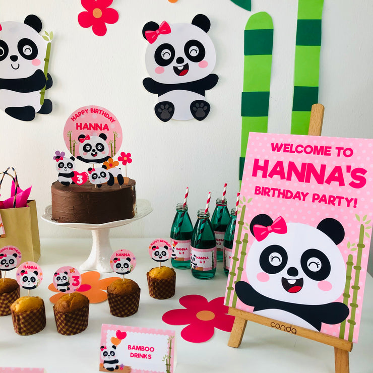 Panda Birthday Party Girl