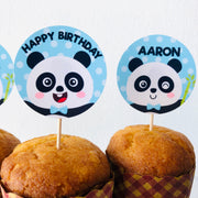 Panda Boy Cupcake Toppers