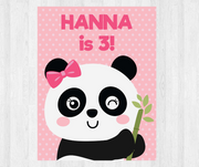 Panda Girl Birthday Sign