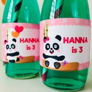 Panda Girl Bottle Labels