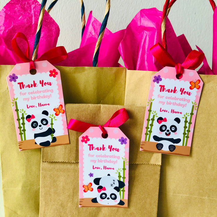 Panda Girl Gift Tags