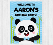 Panda Party Welcome Sign