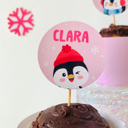 Penguin Girl Tutu Cute Cupcake Topper