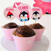 Penguin Girl Tutu Cute Cupcake Toppers