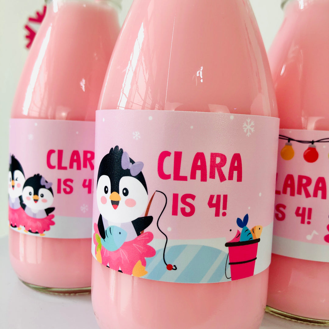 Penguin Girl Tutu Cute Drink Wrappers