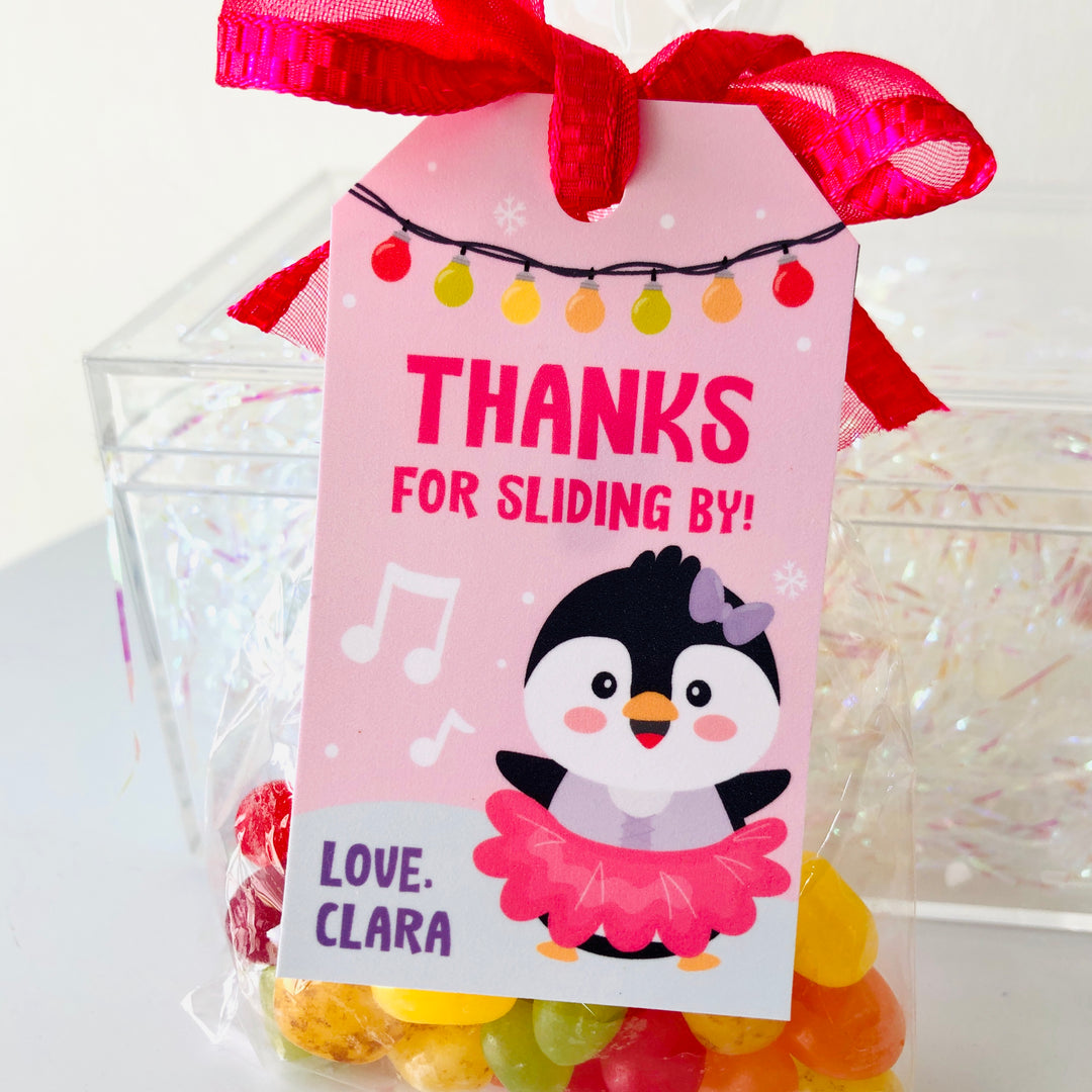 Penguin Girl Tutu Cute Favor Tag