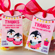 Penguin Girl Tutu Cute Party favor Tags
