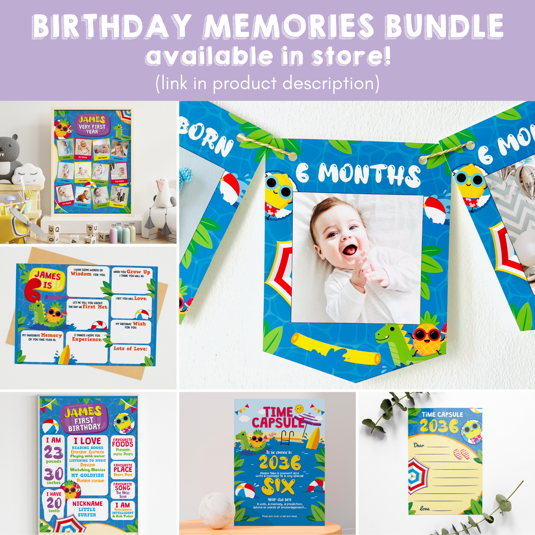 Pool Birthday Memories Bundle