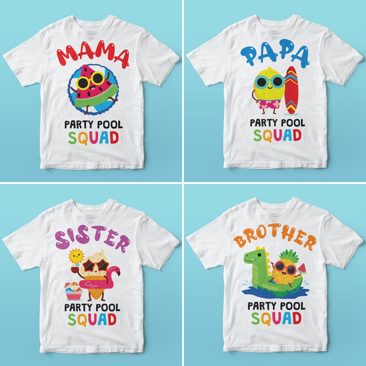 Pool Birthday Shirt Designs Bundle