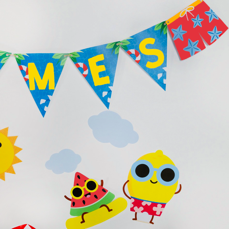 Pool Party Birthday Banner