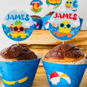 Pool Party Cupcake Toppers
