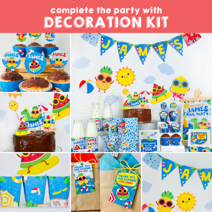 Pool Party Decorations Kit