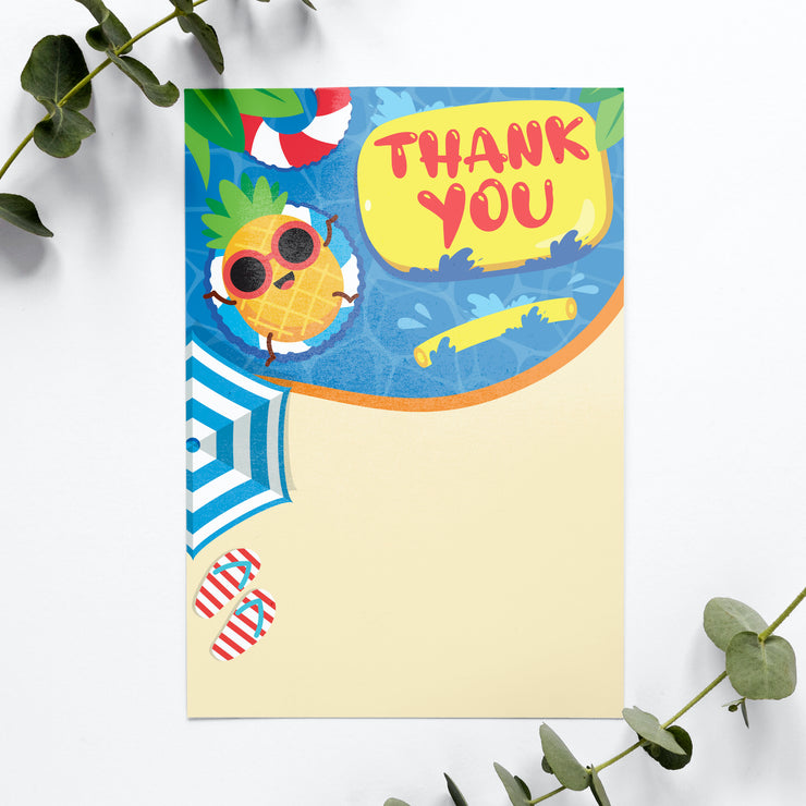 Pool Party Thank You Card
