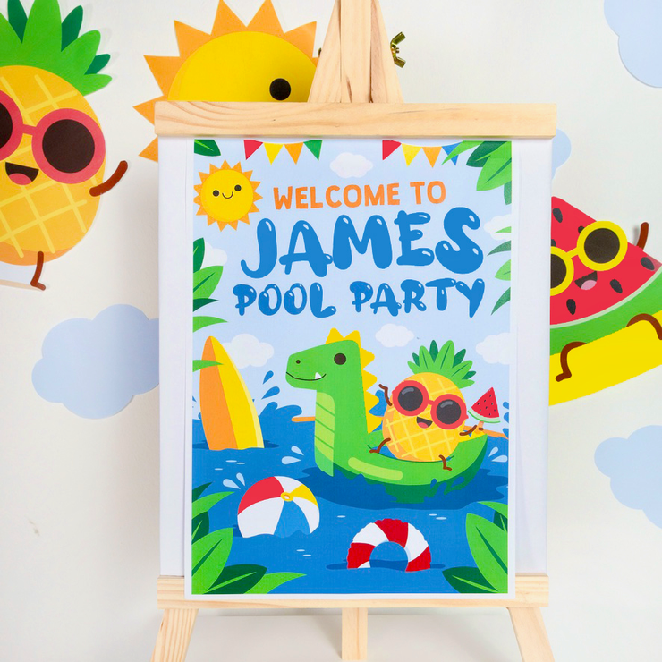 Pool Party Welcome Sign