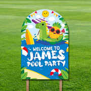 Pool Party Yard Sign