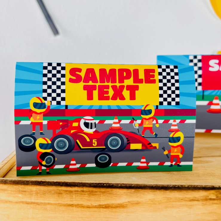 Labelname Racing Racing Car Party Food Labels Printable | Pigsy Party – PigsyParty