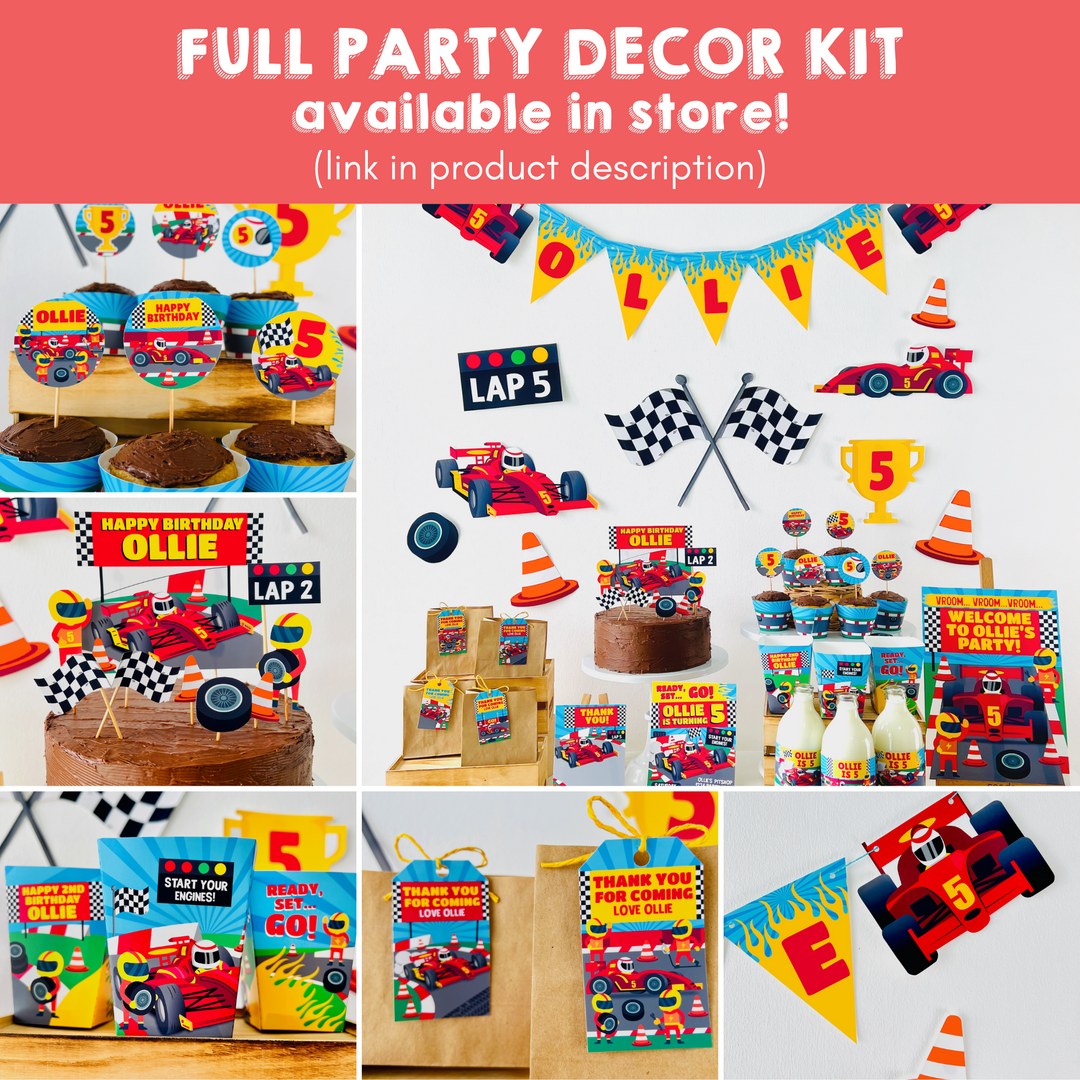 Racing Car Full Party Decor Kit