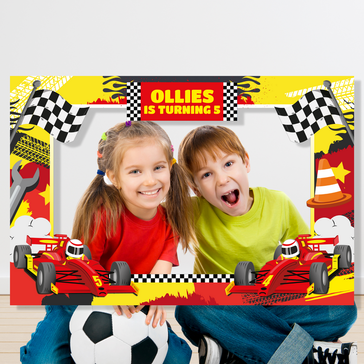 Racing Car Photo Booth Frame
