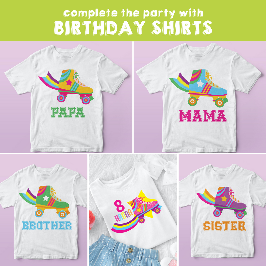 Rollerskating Birthday Shirts