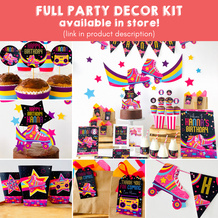 Rollerskating Full Party Decor Kit