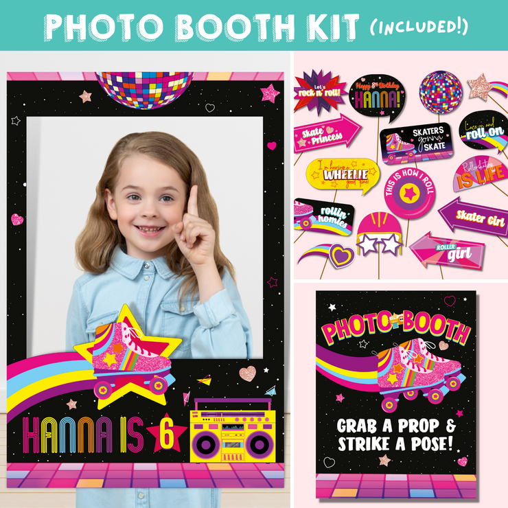 Rollerskating Photo Booth Kit