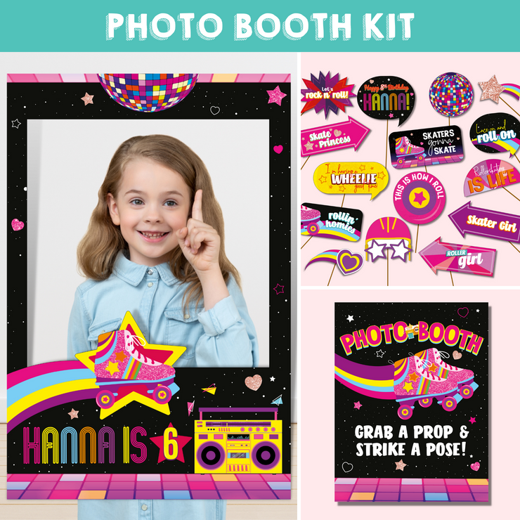 Rollerskating Photo Booth Kit