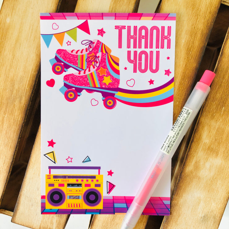 Rollerskating Thank You Card