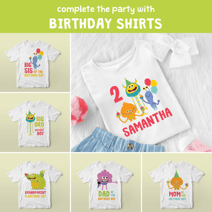 Super Simple Monsters Birthday Shirt