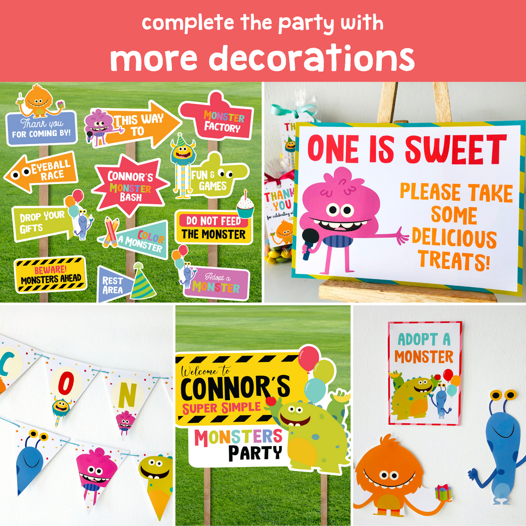 Super Simple Monsters Party Decorations