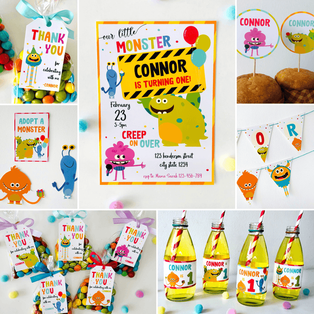 Super Simple Monsters Birthday Party Decor Printable Kit | Pigsy Party ...