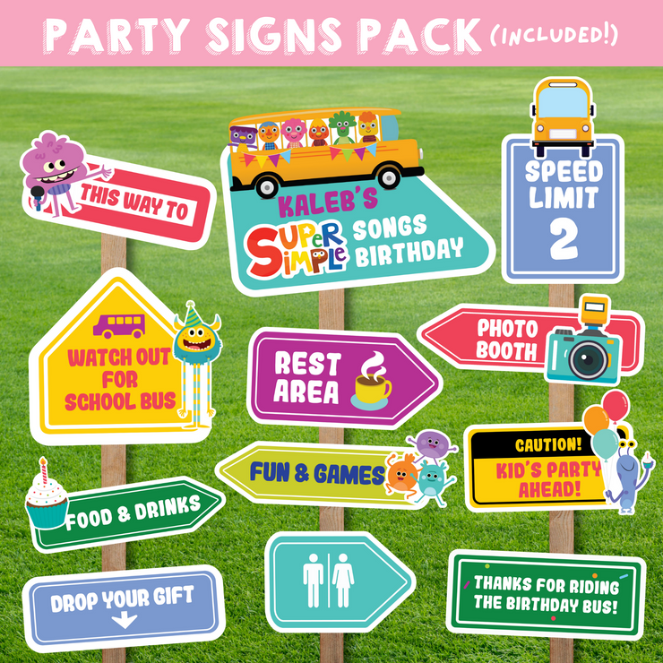 Super Simple Songs Party Signs Pack