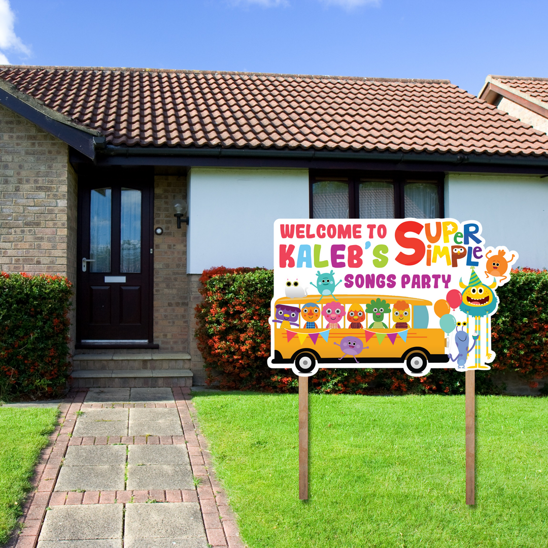 Super Simple Songs Wheels on the Bus Yard Sign