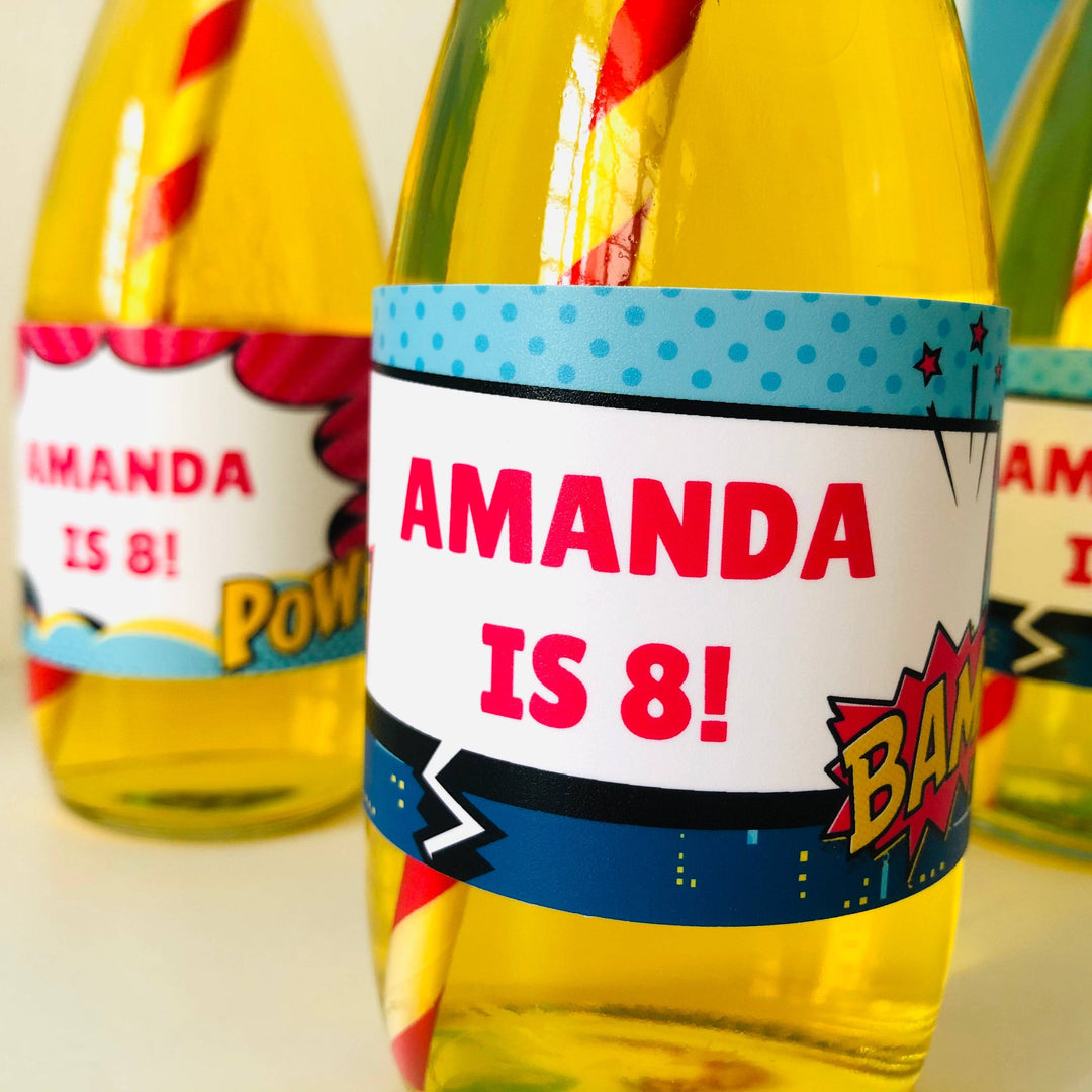 Supergirl Drinks Labels