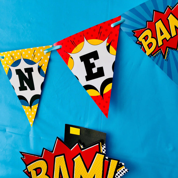 Superhero Birthday Banner