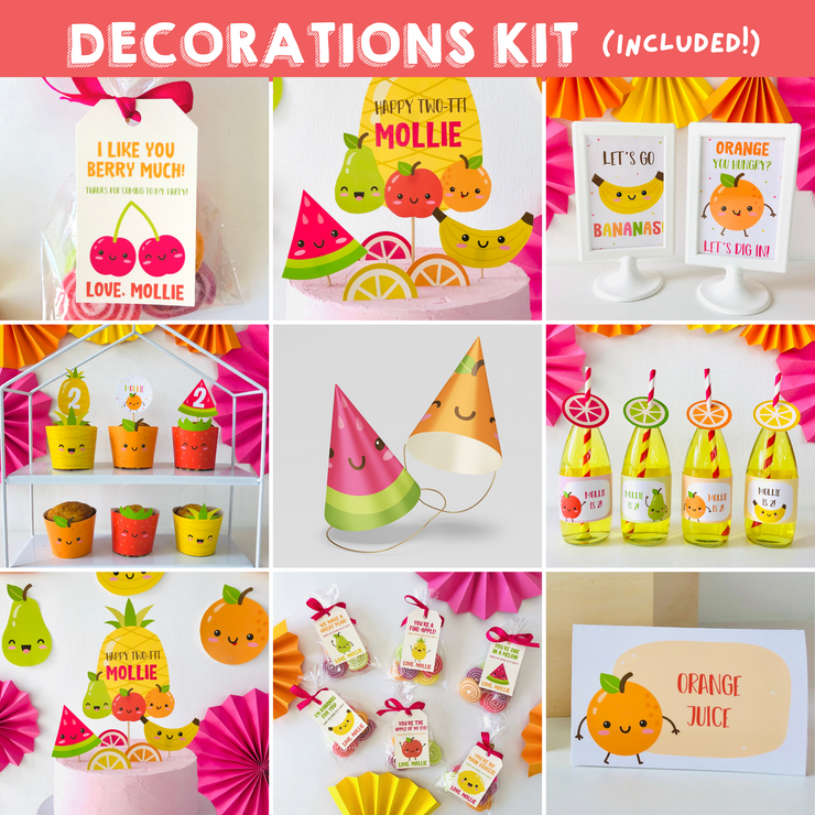 Tutti Frutti Decoration Kit Included