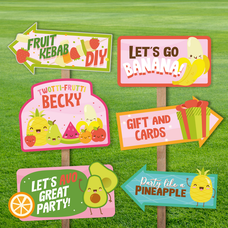 Tutti Frutti Party Directional Signs